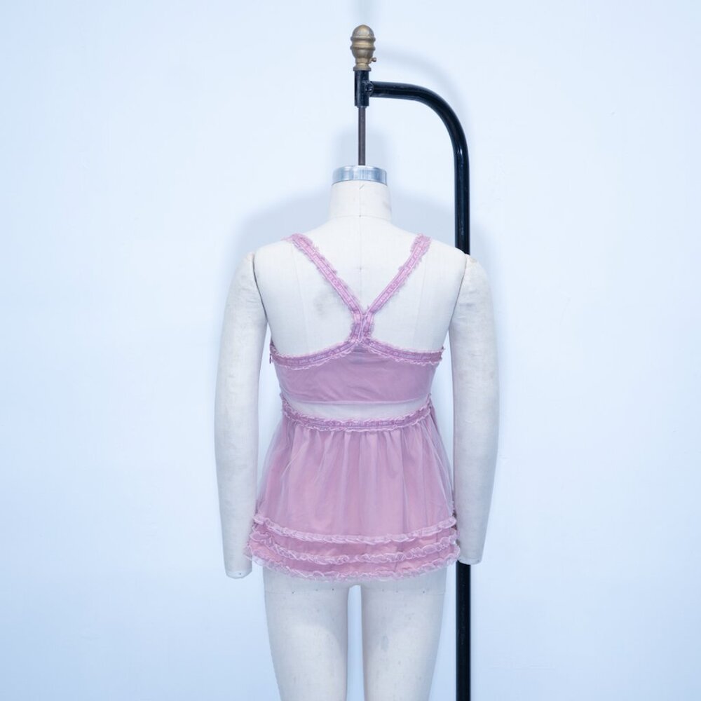 Jean Paul Gaultier Mesh Layered Tank Top - Picture 4 of 6